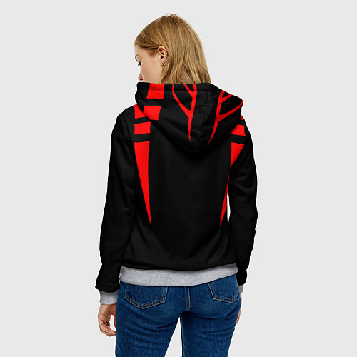 Женская толстовка ТАТУ ИТАДОРИ СУКУНА TATTOO SUKUNA, ITADORI / 3D-Меланж – фото 4