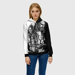 Толстовка-худи женская THE LAST OF US ЧЁРНО БЕЛЫЙ, цвет: 3D-черный — фото 2