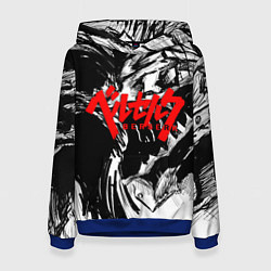 Толстовка-худи женская БЕРСЕРК РИСУНОК BERSERK, цвет: 3D-синий