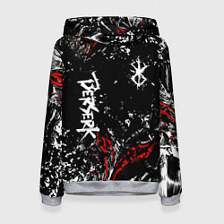 Толстовка-худи женская Берсерк Черная маска, цвет: 3D-меланж