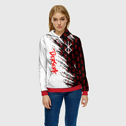 Толстовка-худи женская Berserk Anime, цвет: 3D-красный — фото 2