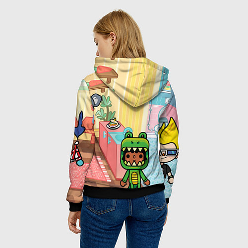 Женская толстовка Toca Life: Crocodile / 3D-Черный – фото 4