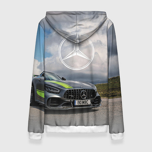 Женская толстовка Mercedes V8 Biturbo Racing Team AMG / 3D-Белый – фото 2