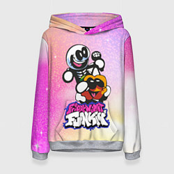 Толстовка-худи женская Skid and Pump Friday Night Funkin, цвет: 3D-меланж