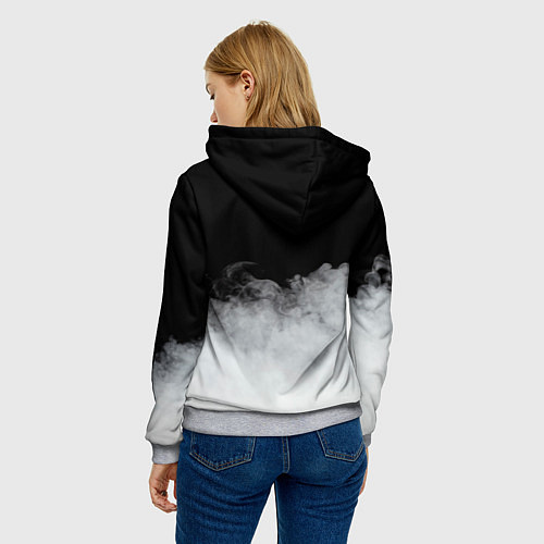 Женская толстовка Mercedes-Benz Облака / 3D-Меланж – фото 4