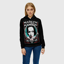 Толстовка-худи женская Marilyn Manson - We are chaos, цвет: 3D-черный — фото 2