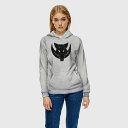 Толстовка-худи женская Лунные волки цвет легиона, цвет: 3D-меланж — фото 2
