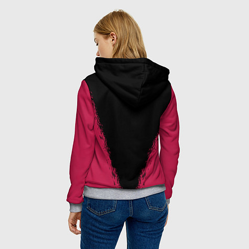 Женская толстовка Игра в кальмара: Фигуры игры / 3D-Меланж – фото 4