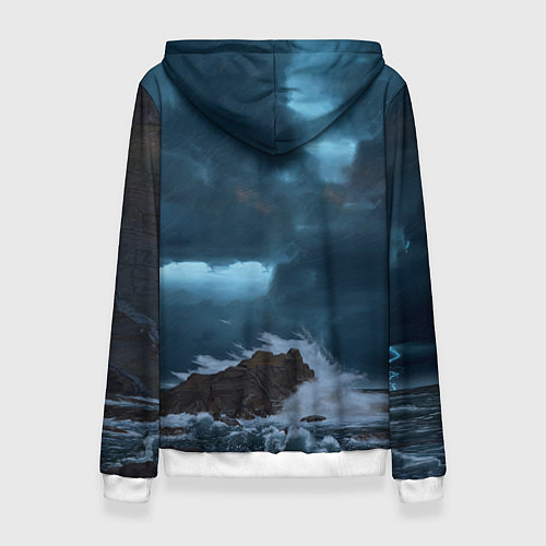 Женская толстовка НОЧНОЙ МАЯК / 3D-Белый – фото 2