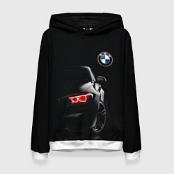 Толстовка-худи женская BMW МИНИМЛ, цвет: 3D-белый