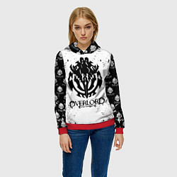 Толстовка-худи женская OVERLORD паттерн, цвет: 3D-красный — фото 2