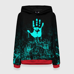 Толстовка-худи женская WE KNOW NEON LOGO, цвет: 3D-красный
