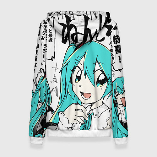 Женская толстовка Hatsune Miku Vocaloid / 3D-Белый – фото 2