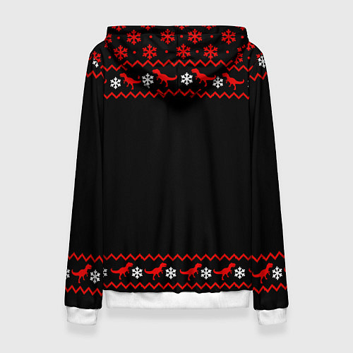 Женская толстовка Новогодний пивозавр / 3D-Белый – фото 2