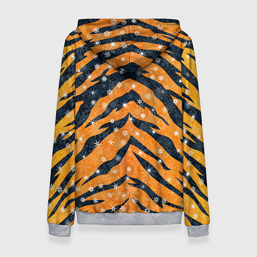 Женская толстовка Новогодняя шкура тигра / 3D-Меланж – фото 2