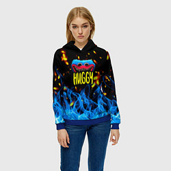 Толстовка-худи женская Poppy Playtime: Blue Fire, цвет: 3D-синий — фото 2