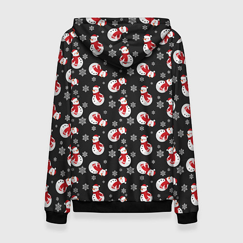 Женская толстовка Snowmen / 3D-Черный – фото 2