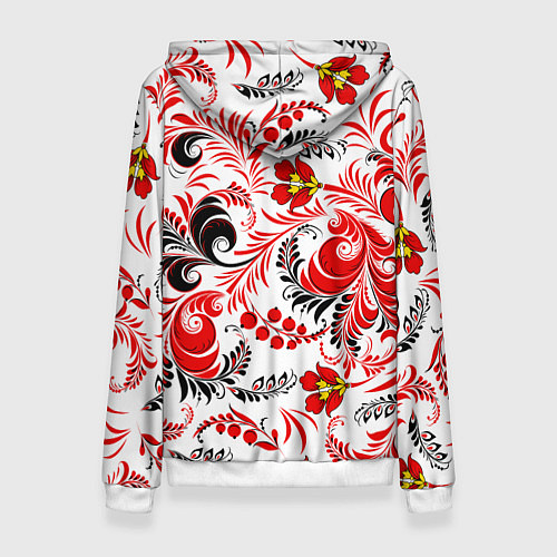 Женская толстовка Русская национальная роспись / 3D-Белый – фото 2