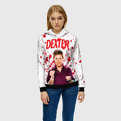 Толстовка-худи женская Декстер Dexter, цвет: 3D-черный — фото 2