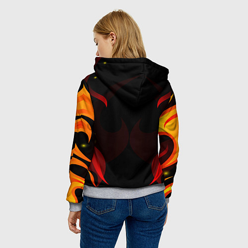 Женская толстовка РЕГНОКУ КЛИНОК ДЕМОНОВ KNY / 3D-Меланж – фото 4