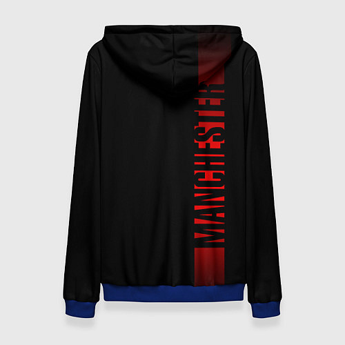 Женская толстовка МАНЧЕСТЕР ЮНАЙТЕД RED LINE / 3D-Синий – фото 2