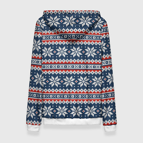 Женская толстовка Knitted Christmas Pattern / 3D-Белый – фото 2