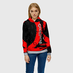 Толстовка-худи женская GOD OF WAR СИМВОЛ КРАТОСА, цвет: 3D-меланж — фото 2
