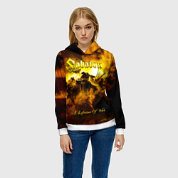 Толстовка-худи женская A Lifetime of War - Sabaton, цвет: 3D-белый — фото 2