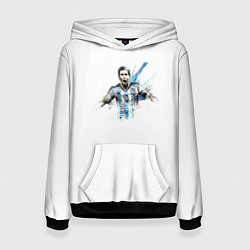 Толстовка-худи женская Messi Argentina Team, цвет: 3D-черный