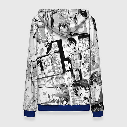 Женская толстовка Zero Two Зеро ту на манге фрейм / 3D-Синий – фото 2