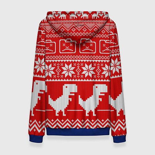 Женская толстовка Вязаный принт / 3D-Синий – фото 2