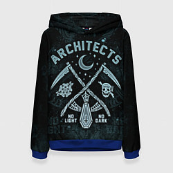 Толстовка-худи женская Architects, Alpha Omega, цвет: 3D-синий