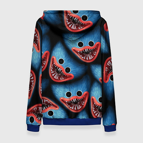 Женская толстовка POPPY PLAYTIME ХАГИ ВАГИ ЛИЦО МОНСТРА / 3D-Синий – фото 2
