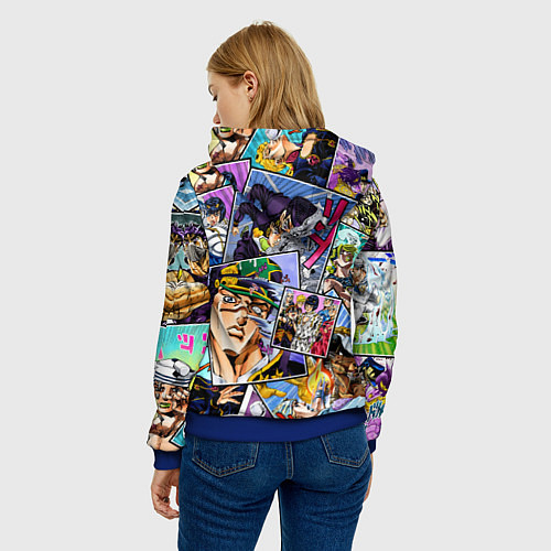 Женская толстовка JoJos Bizarre Adventure - Джорно Джованна / 3D-Синий – фото 4