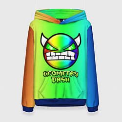 Толстовка-худи женская Geometry Dash, цвет: 3D-синий