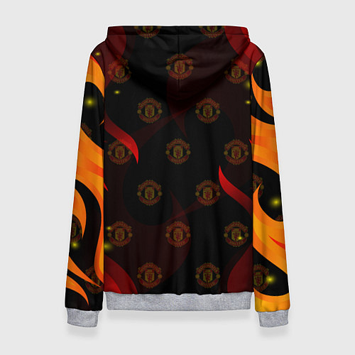 Женская толстовка MANCHESTER UNITED FIRE STYLE SPORT ПЛАМЯ / 3D-Меланж – фото 2