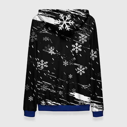 Женская толстовка Новогодние коты в подарочном мешке / 3D-Синий – фото 2