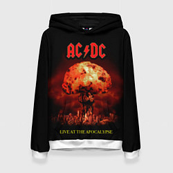 Толстовка-худи женская Live at the Apocalypse - ACDC, цвет: 3D-белый