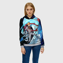 Толстовка-худи женская ТАРТАЛЬЯ, GENSHIN IMPACT ГЕНШИН ИМПАКТ, цвет: 3D-меланж — фото 2