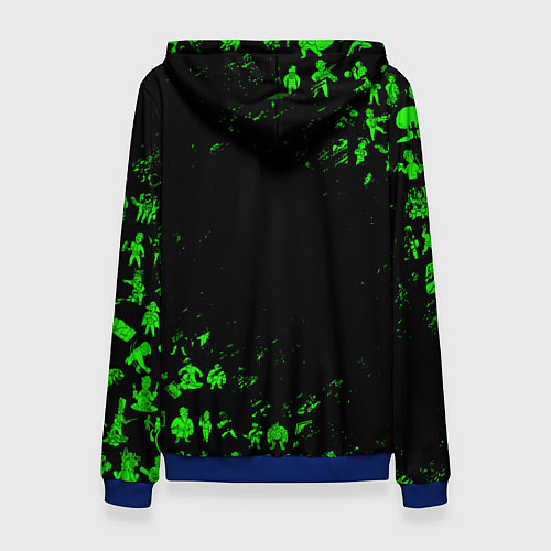 Женская толстовка FALLOUT ПУПСЫ ПАТТЕРН ЗЕЛЁНЫЙ ЯДЕРНАЯ ЗИМА / 3D-Синий – фото 2