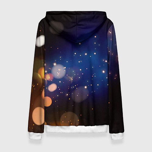 Женская толстовка КОТ И ГОЛУБАЯ БАБОЧКА / 3D-Белый – фото 2