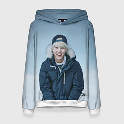 Толстовка-худи женская MIN YOONGI BTS WINTER, цвет: 3D-белый