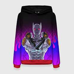 Толстовка-худи женская JOJO KILLER QUEEN КОРОЛЕВА УБИЙЦА FIRE STYLE, цвет: 3D-красный