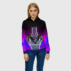 Толстовка-худи женская JOJO KILLER QUEEN КОРОЛЕВА УБИЙЦА FIRE STYLE, цвет: 3D-синий — фото 2