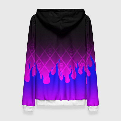 Женская толстовка JOJO KILLER QUEEN КОРОЛЕВА УБИЙЦА FIRE STYLE / 3D-Белый – фото 2