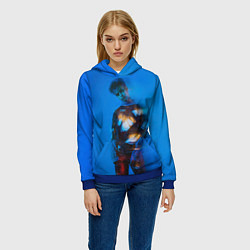 Толстовка-худи женская Модный GONE Fludd, цвет: 3D-синий — фото 2
