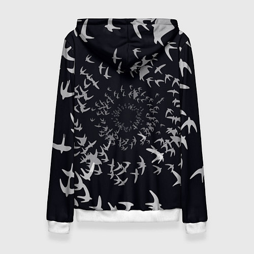 Женская толстовка Веер птиц / 3D-Белый – фото 2