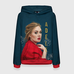 Толстовка-худи женская Portrait Adele, цвет: 3D-красный