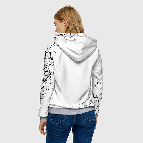 Женская толстовка КРАТОС С МЕЧАМИ, БОГ ВОЙНЫ / 3D-Меланж – фото 4