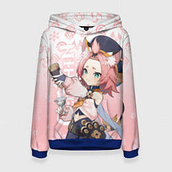 Толстовка-худи женская GENSHIN IMPACT, ДИОНА ГЕНШИН ИМПАКТ, цвет: 3D-синий